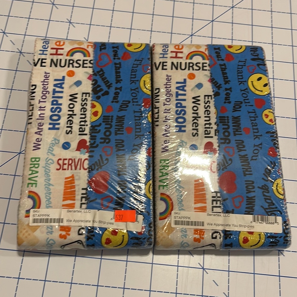 Kanvas Benatrex We Appreciate You Jelly Roll Fabric Strips 2 packages